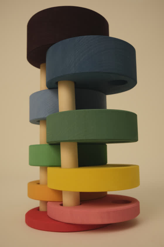 Toyto colorful round stacking tower